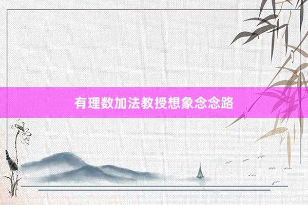 有理数加法教授想象念念路