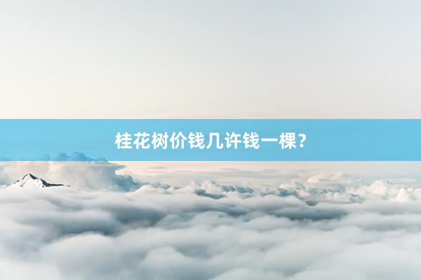 桂花树价钱几许钱一棵？